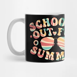 school's out for summer teacher last day of school groovy,school's out for summer teacher happy summer Mug